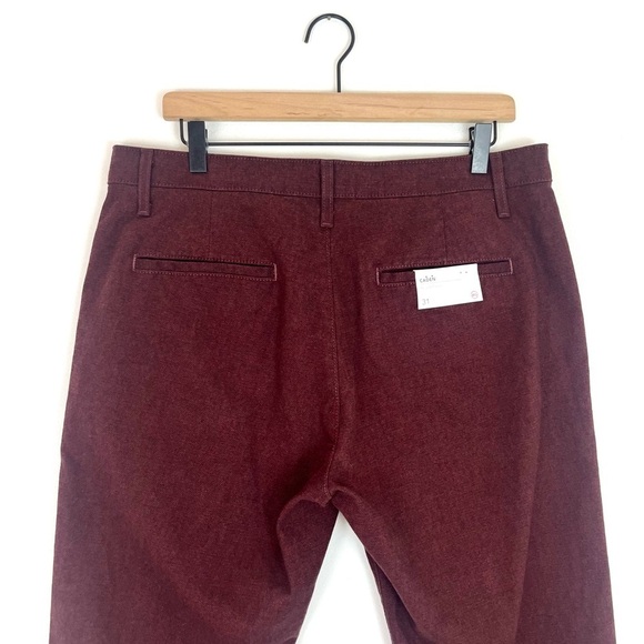 AG Adriano Goldschmied Caden Tailored Twill Pants in Dark Sangria NWT Size 31 - Picture 10 of 12